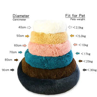 40-90Cm round Pet Bed for Large Dog Bed Super Soft Cat Bed Long Plush Dog House for Medium Dog House Winter Warm Sleeping