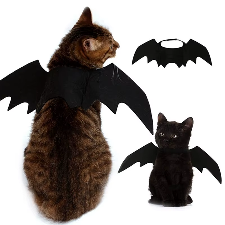 Creative Halloween Cute Pet Clothes Black Bat Wings Harness Costume Halloween Cosplay Cat Dog Halloween Party for Pet Supplies